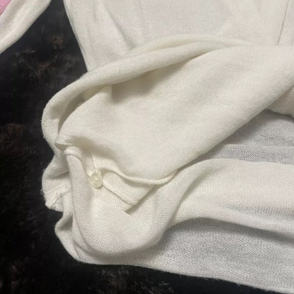 Lilly Pulitzer Sydelle Wrap Sweater, Ivory, Cashmere Blend, Size Medium - Picture 16 of 16